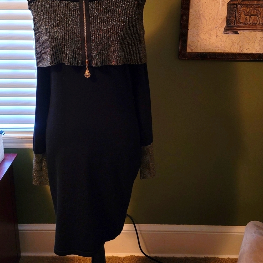 Black Gold Sweater Dress